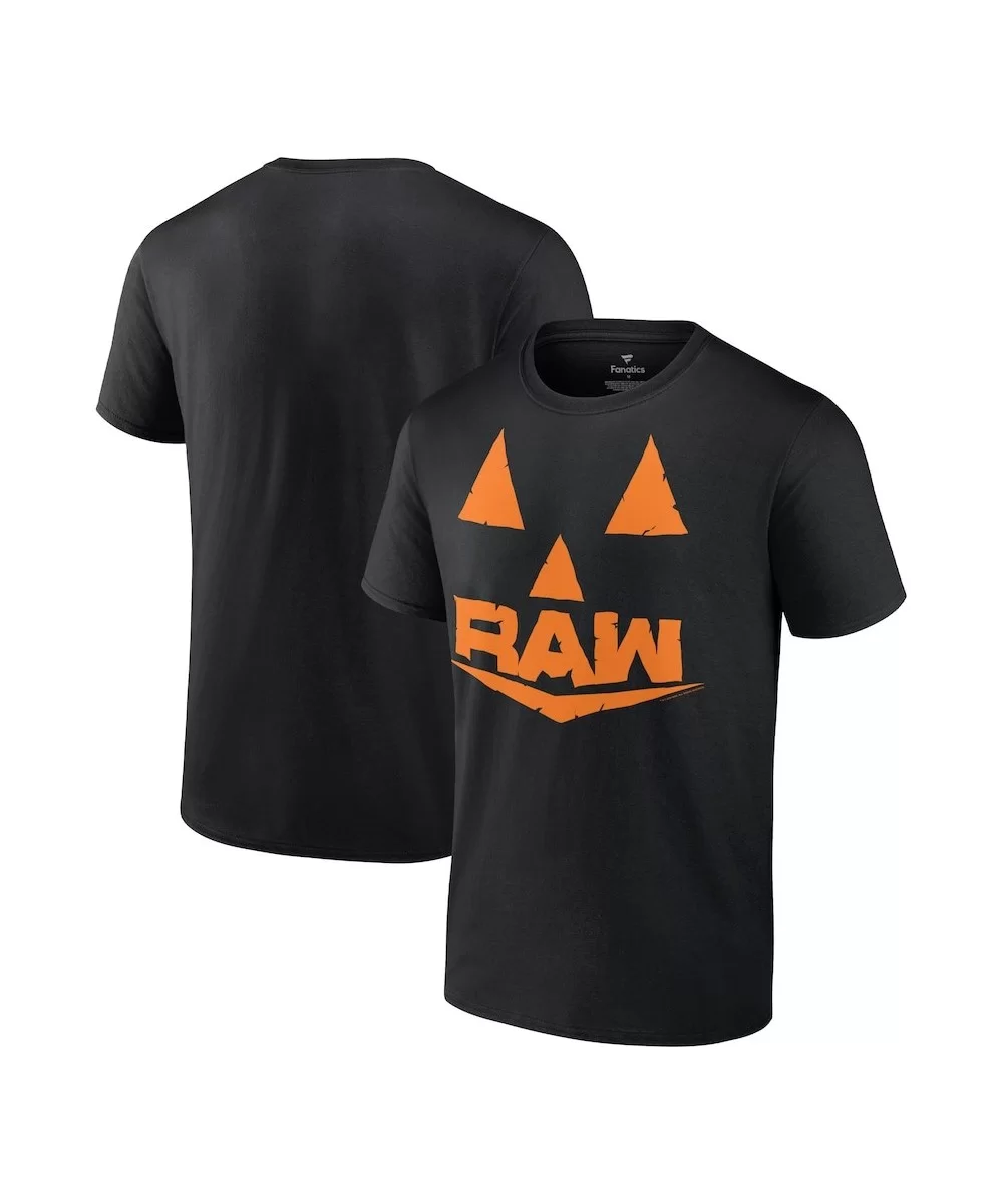 Men's Fanatics Branded Black RAW Halloween Jack-O-Lantern T-Shirt $10.80 T-Shirts