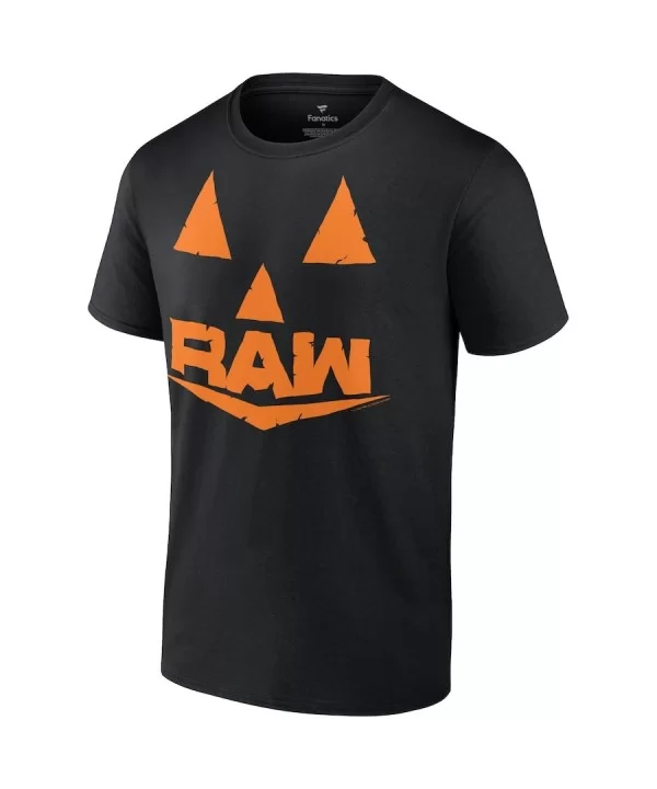 Men's Fanatics Branded Black RAW Halloween Jack-O-Lantern T-Shirt $10.80 T-Shirts