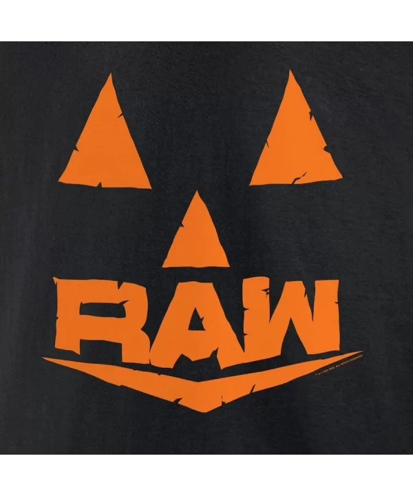 Men's Fanatics Branded Black RAW Halloween Jack-O-Lantern T-Shirt $10.80 T-Shirts