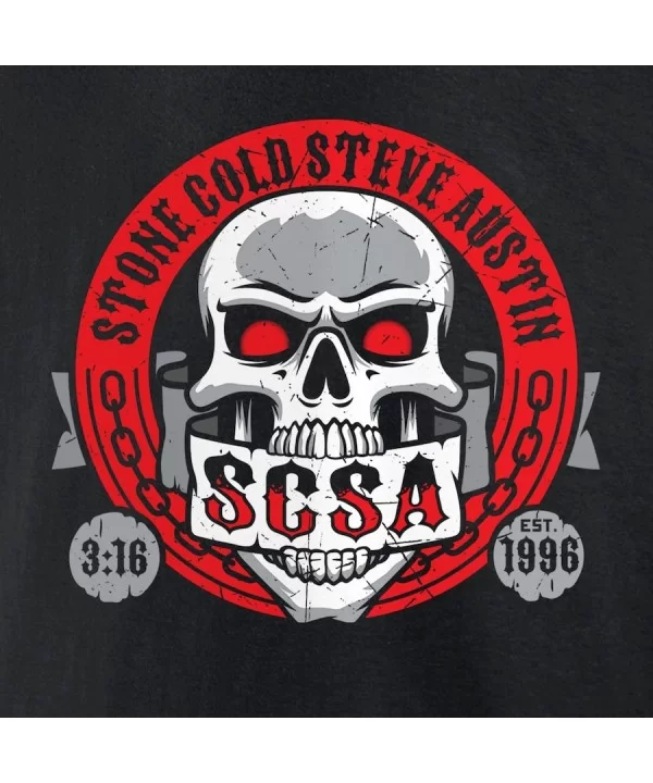 Men's Fanatics Branded Black "Stone Cold" Steve Austin Est. 1996 Pullover Hoodie $19.20 Apparel