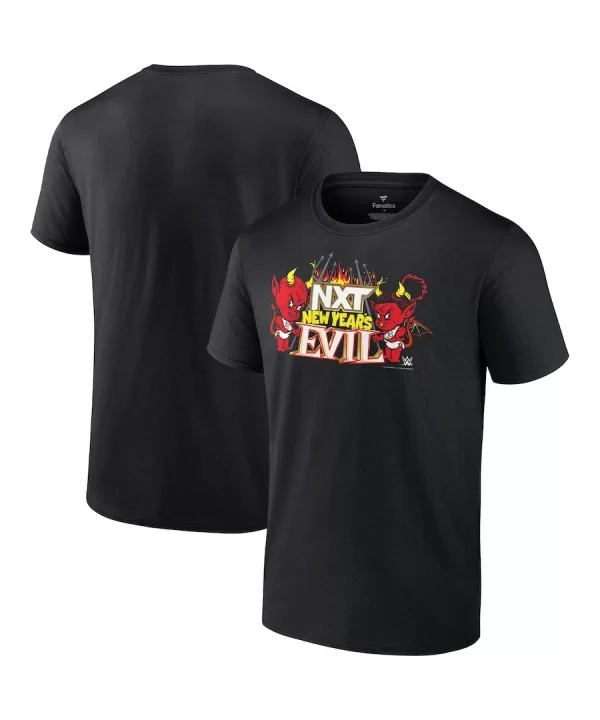 Men's Fanatics Branded Black NXT New Year's Evil 2023 Logo T-Shirt $10.08 T-Shirts