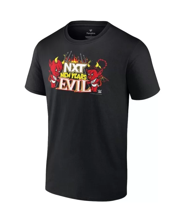 Men's Fanatics Branded Black NXT New Year's Evil 2023 Logo T-Shirt $10.08 T-Shirts