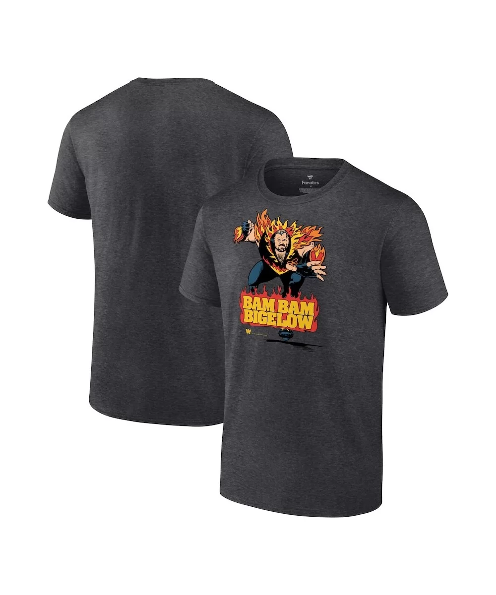 Men's Fanatics Branded Charcoal Bam Bam Bigelow Illustrated T-Shirt $7.92 T-Shirts