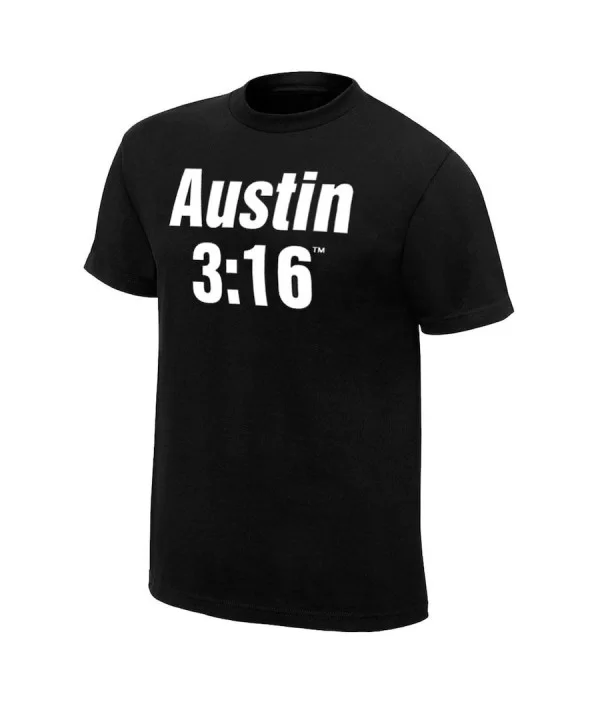 Men's Black "Stone Cold" Steve Austin 3:16 T-Shirt $10.56 T-Shirts