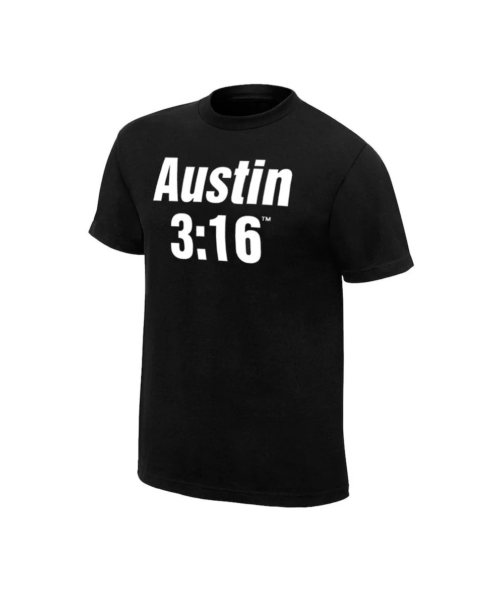 Men's Black "Stone Cold" Steve Austin 3:16 T-Shirt $10.56 T-Shirts