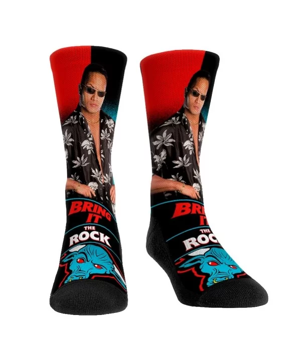 Unisex Rock Em Socks The Rock Stare Down Crew Socks $4.44 Apparel