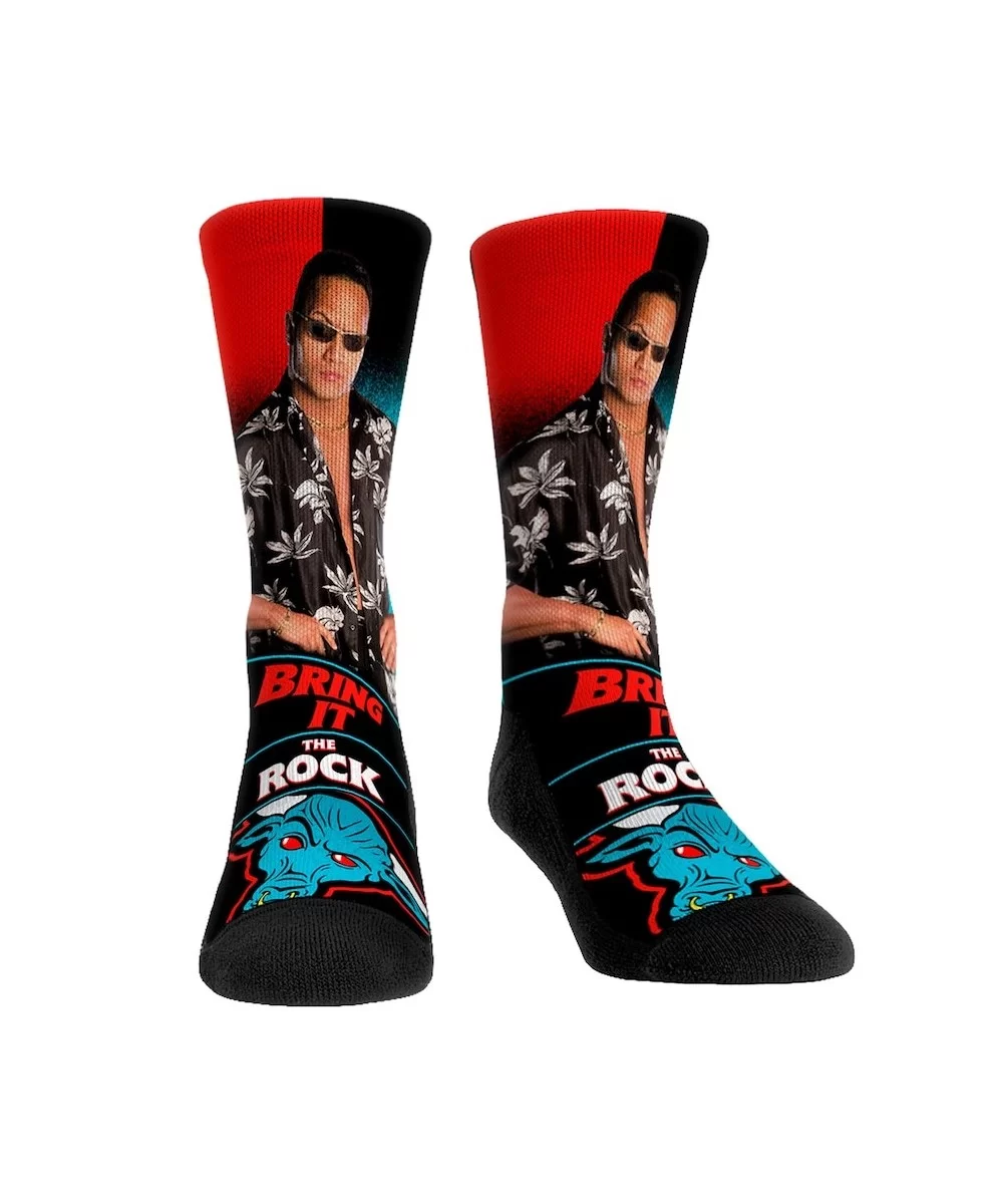 Unisex Rock Em Socks The Rock Stare Down Crew Socks $4.44 Apparel