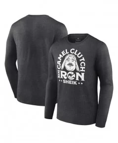 Men's Fanatics Branded Heather Charcoal The Iron Sheik Camel Clutch Illustrated Long Sleeve T-Shirt $11.76 T-Shirts