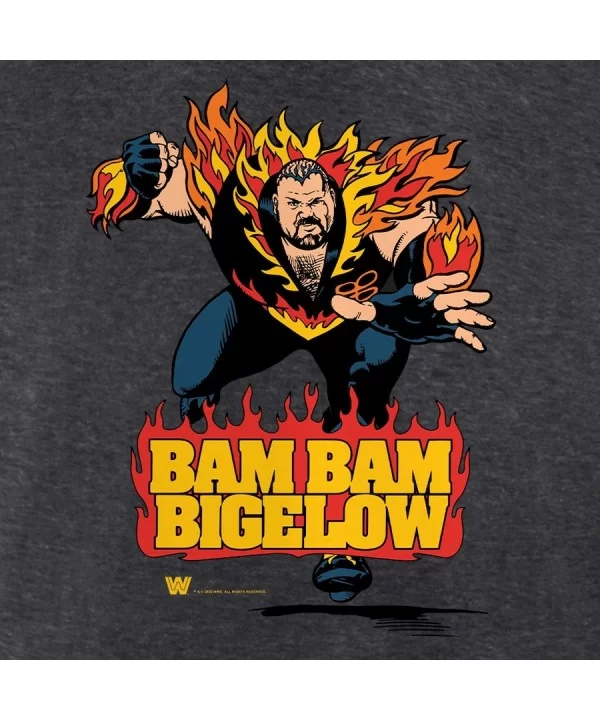 Men's Fanatics Branded Charcoal Bam Bam Bigelow Illustrated T-Shirt $7.92 T-Shirts