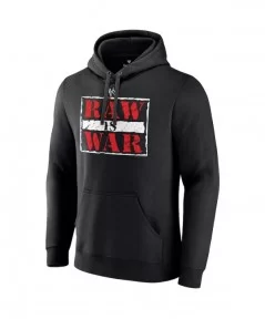 Men's Fanatics Branded Black WWE RAW is War Retro Logo Pullover Hoodie $18.40 Apparel