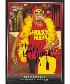 Topps WWE Shirt Relic Hulk Hogan Autographed Card $588.00 Tranding Cards