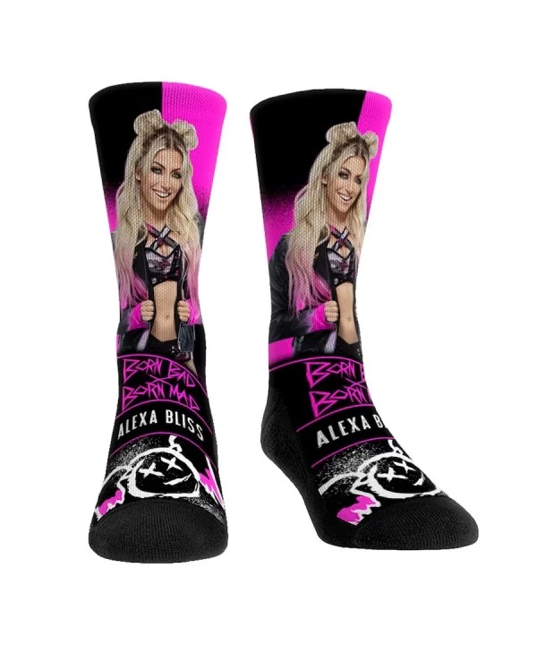 Unisex Rock Em Socks Alexa Bliss Stare Down Crew Socks $4.56 Apparel