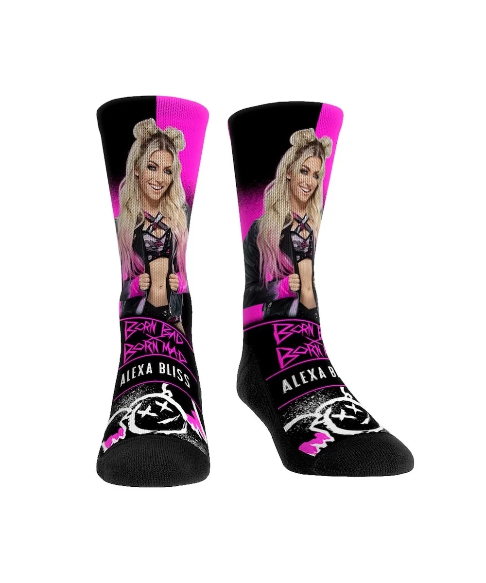 Unisex Rock Em Socks Alexa Bliss Stare Down Crew Socks $4.56 Apparel