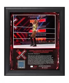 Carmella Framed 15" x 17" 2018 Extreme Rules Collage with a Piece of Match-Used Canvas - Limited Edition of 199 $28.00 Home &...