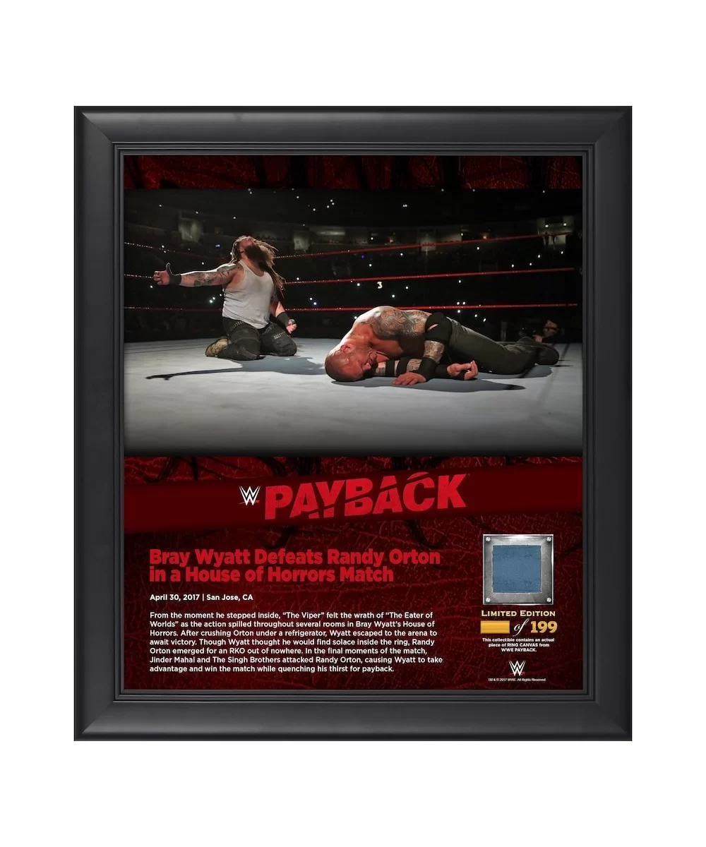 Bray Wyatt WWE 15" x 17" 2017 Payback Collage with a Piece of Match-Used Canvas - Limited Edition of 199 $21.28 Collectibles