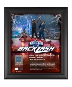 Omos WWE Framed 15" x 17" 2022 WrestleMania Backlash Core Frame with a Piece of Match-Used Canvas - Limited Edition of 250 $2...