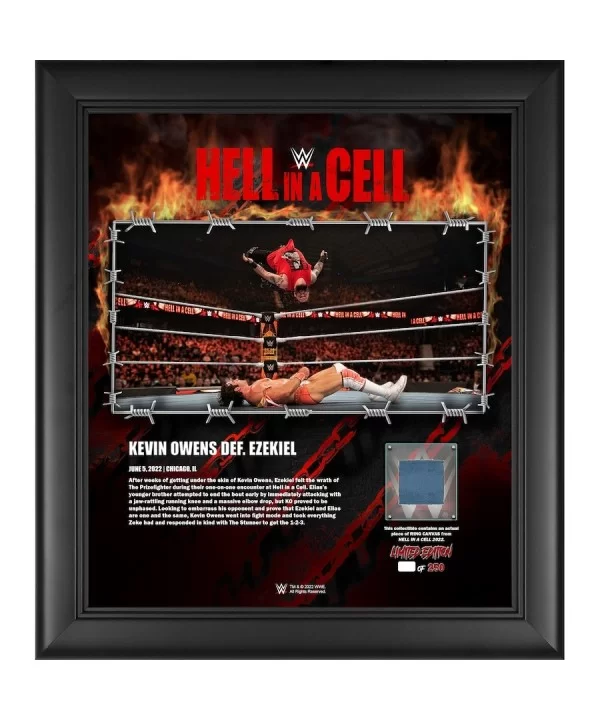 Kevin Owens Framed 15" x 17" 2022 Hell in a Cell Collage with a Piece of Match-Used Canvas - Limited Edition of 250 $18.48 Co...