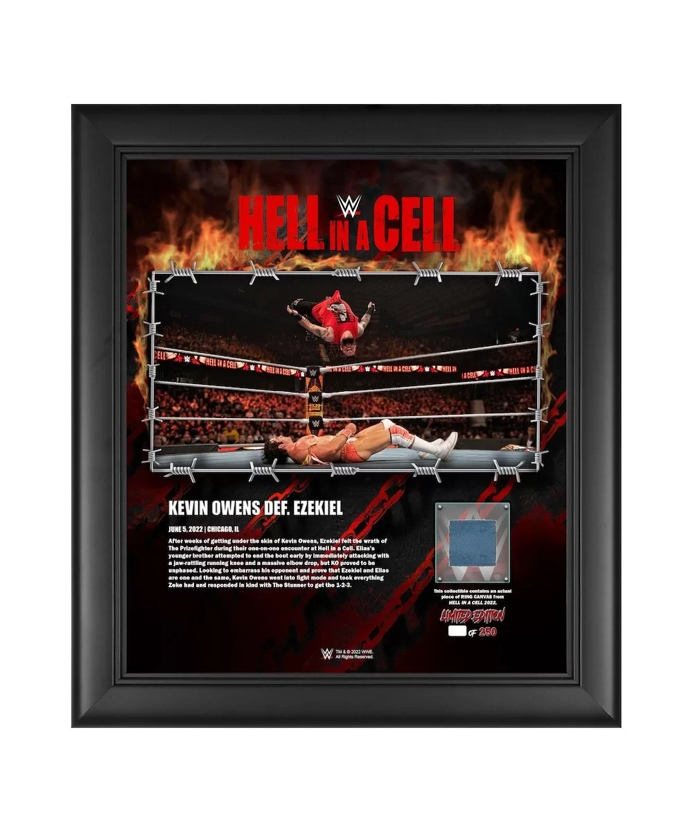 Kevin Owens Framed 15" x 17" 2022 Hell in a Cell Collage with a Piece of Match-Used Canvas - Limited Edition of 250 $18.48 Co...