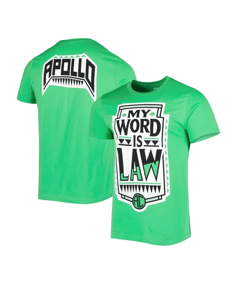 Men's Kelly Green Apollo Crews My Word Is Law T-Shirt $4.96 T-Shirts