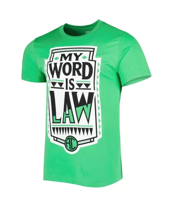 Men's Kelly Green Apollo Crews My Word Is Law T-Shirt $4.96 T-Shirts