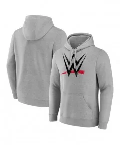 Men's Fanatics Branded Gray WWE Distressed Logo Pullover Hoodie $17.20 Apparel