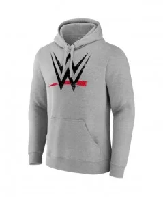 Men's Fanatics Branded Gray WWE Distressed Logo Pullover Hoodie $17.20 Apparel