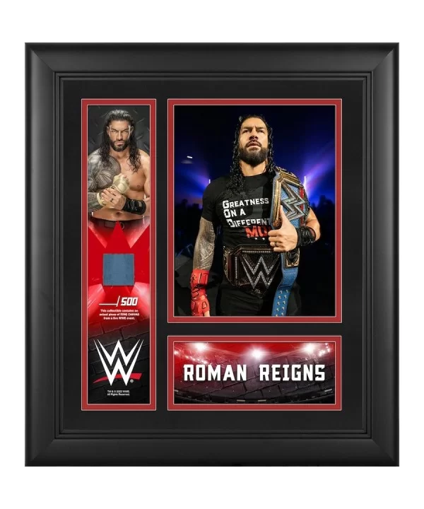 Roman Reigns Framed 15" x 17" Collage with a Piece of Match-Used Canvas - Limited Edition of 500 $27.44 Home & Office