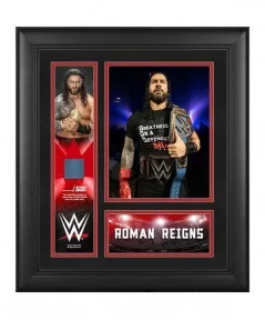 Roman Reigns Framed 15" x 17" Collage with a Piece of Match-Used Canvas - Limited Edition of 500 $27.44 Home & Office