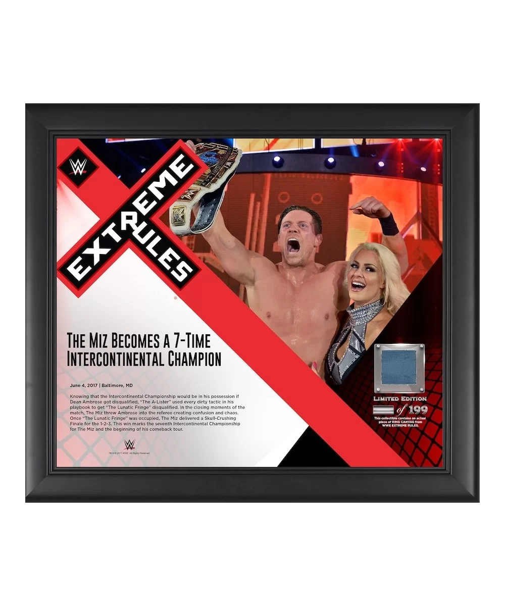 The Miz Framed 15" x 17" 2017 Extreme Rules Collage with a Piece of Match-Used Canvas - Limited Edition of 199 $21.28 Home & ...