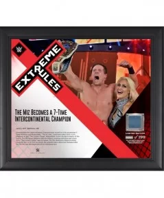 The Miz Framed 15" x 17" 2017 Extreme Rules Collage with a Piece of Match-Used Canvas - Limited Edition of 199 $21.28 Home & ...