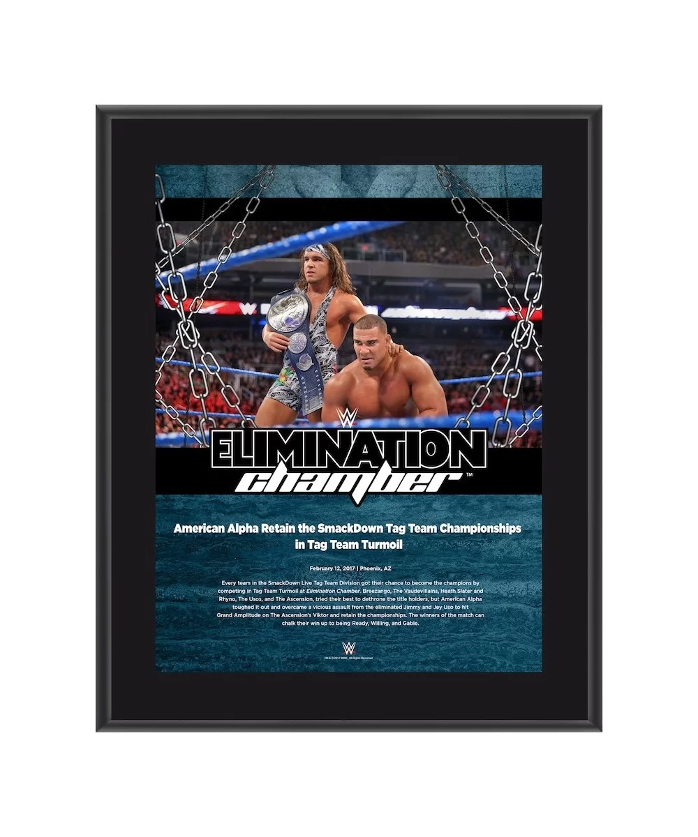 American Alpha 10.5" x 13" 2017 Elimination Chamber Sublimated Plaque $10.32 Collectibles