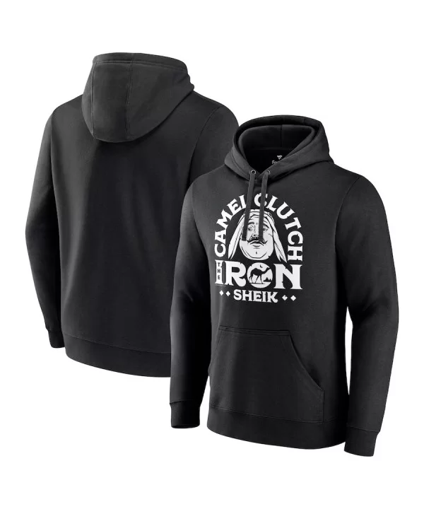 Men's Fanatics Branded Black The Iron Sheik Camel Clutch Illustrated Pullover Hoodie $14.00 Apparel