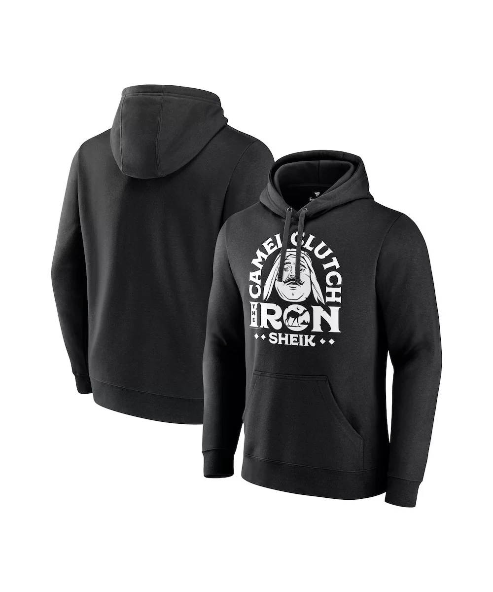 Men's Fanatics Branded Black The Iron Sheik Camel Clutch Illustrated Pullover Hoodie $14.00 Apparel