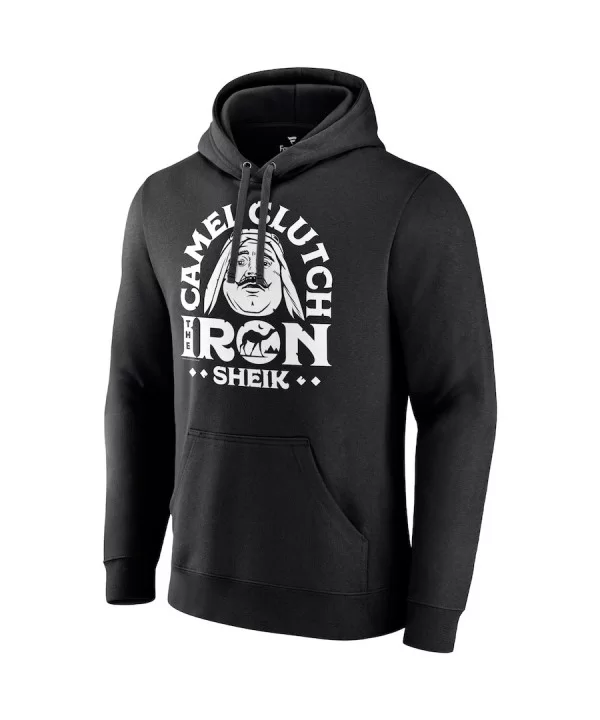 Men's Fanatics Branded Black The Iron Sheik Camel Clutch Illustrated Pullover Hoodie $14.00 Apparel