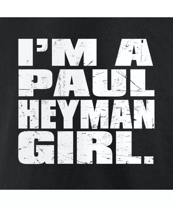 Women's Fanatics Branded Black Paul Heyman I'm A Paul Heyman Girl V-Neck T-Shirt $10.08 T-Shirts