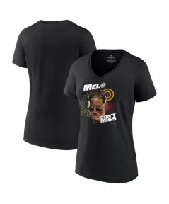 Women's Fanatics Branded Black Carmelo Hayes I Am Melo Don't Miss V-Neck T-Shirt $11.04 T-Shirts