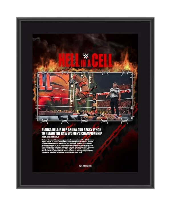 Bianca Belair 10.5" x 13" 2022 Hell in a Cell Sublimated Plaque $9.60 Home & Office