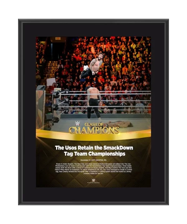 The Usos 10.5" x 13" 2017 Clash of Champions Sublimated Plaque $7.44 Home & Office