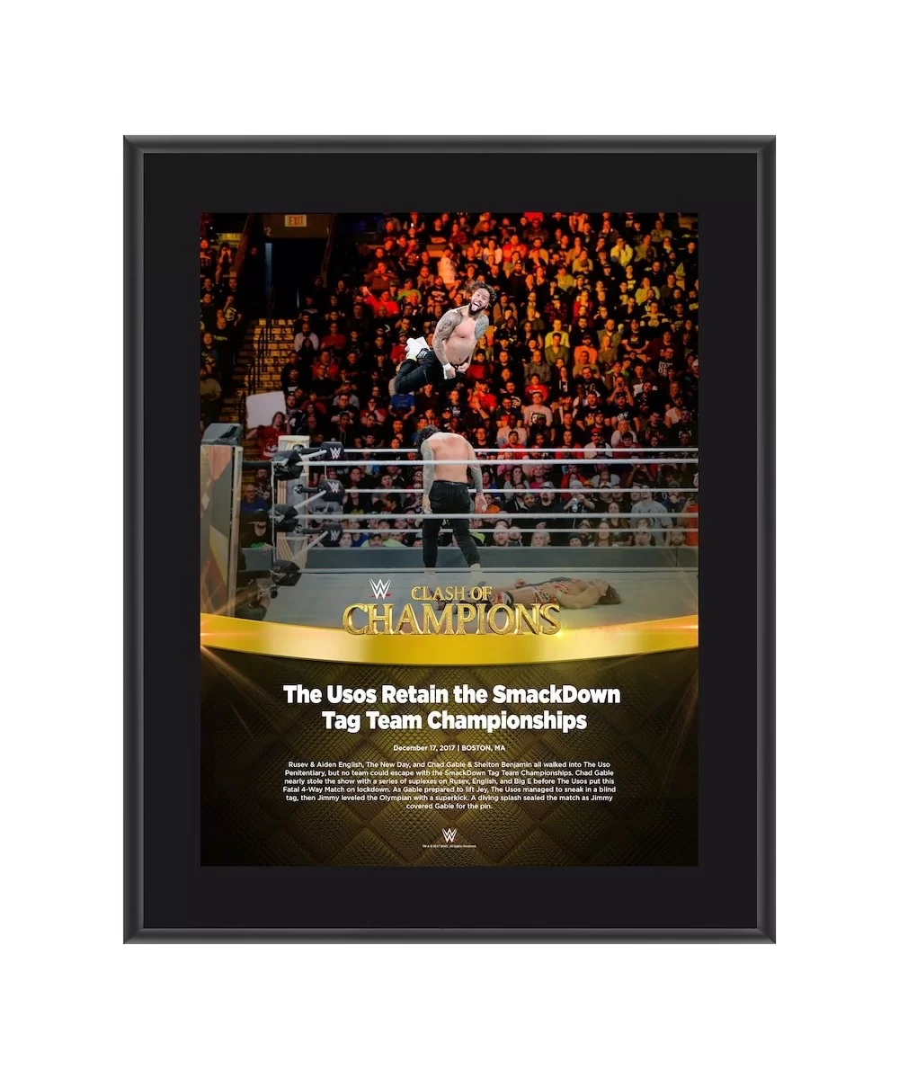 The Usos 10.5" x 13" 2017 Clash of Champions Sublimated Plaque $7.44 Home & Office