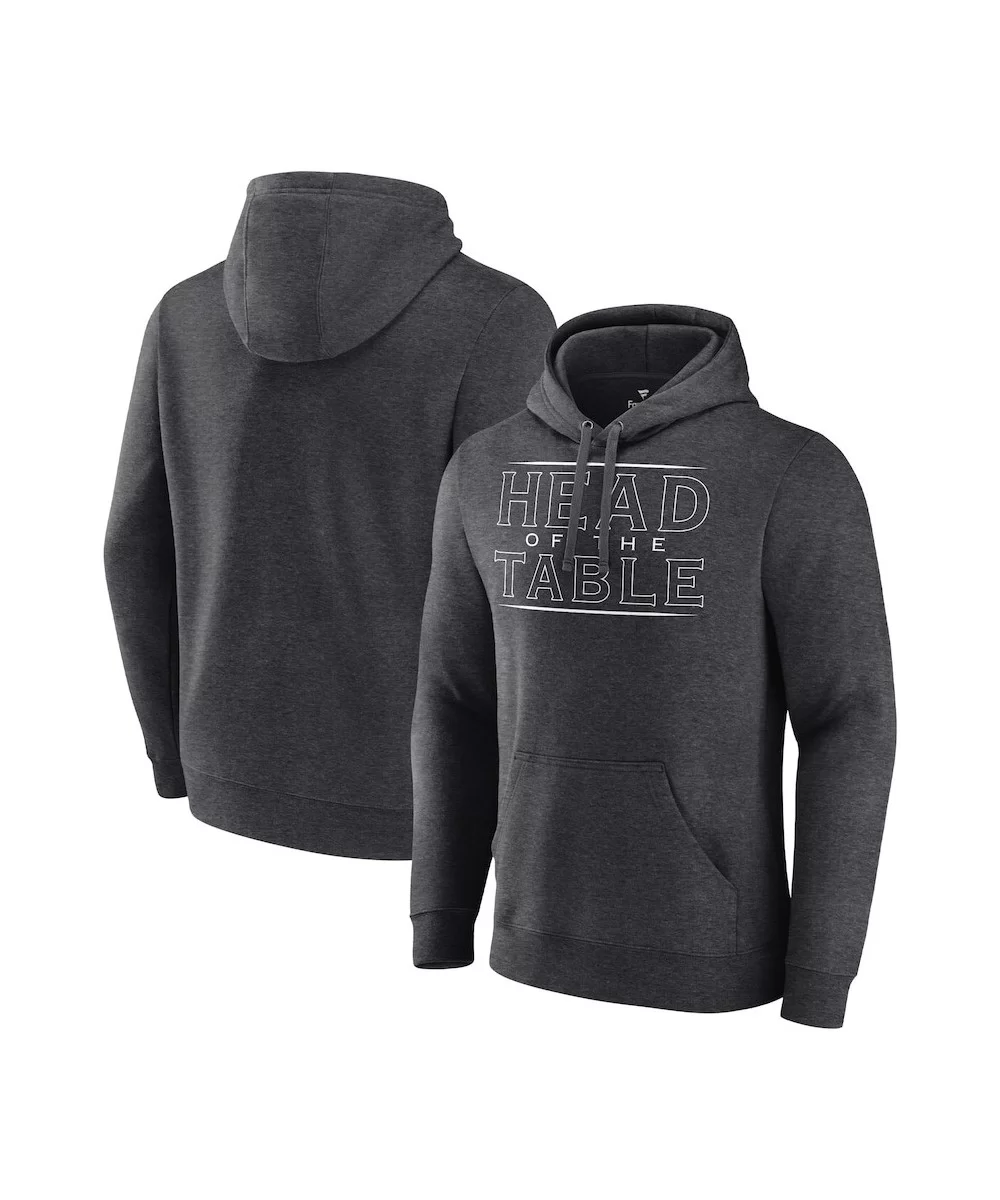 Men's Fanatics Branded Charcoal Roman Reigns Head Of The Table Pullover Hoodie $16.80 Apparel