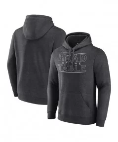 Men's Fanatics Branded Charcoal Roman Reigns Head Of The Table Pullover Hoodie $16.80 Apparel