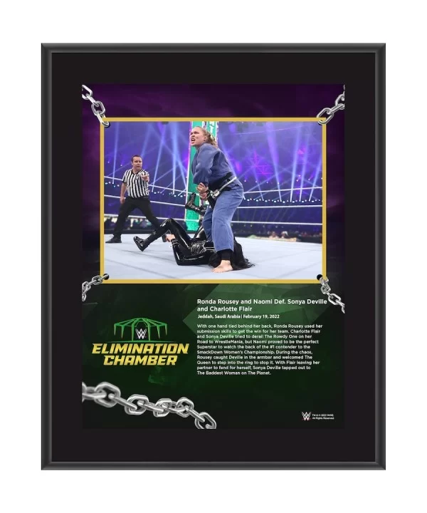 Ronda Rousey WWE 10.5" x 13" 2022 Elimination Chamber Sublimated Plaque $7.92 Collectibles