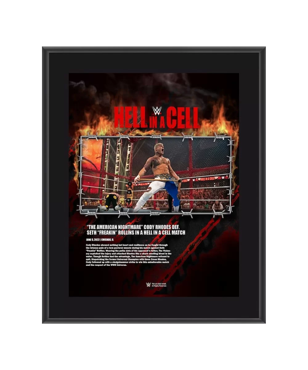 Cody Rhodes 10.5" x 13" 2022 Hell in a Cell Sublimated Plaque $9.60 Collectibles