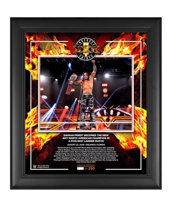 Damian Priest WWE Framed 15" x 17" 2020 NXT TakeOver: XXX Collage - Limited Edition of 250 $25.76 Home & Office