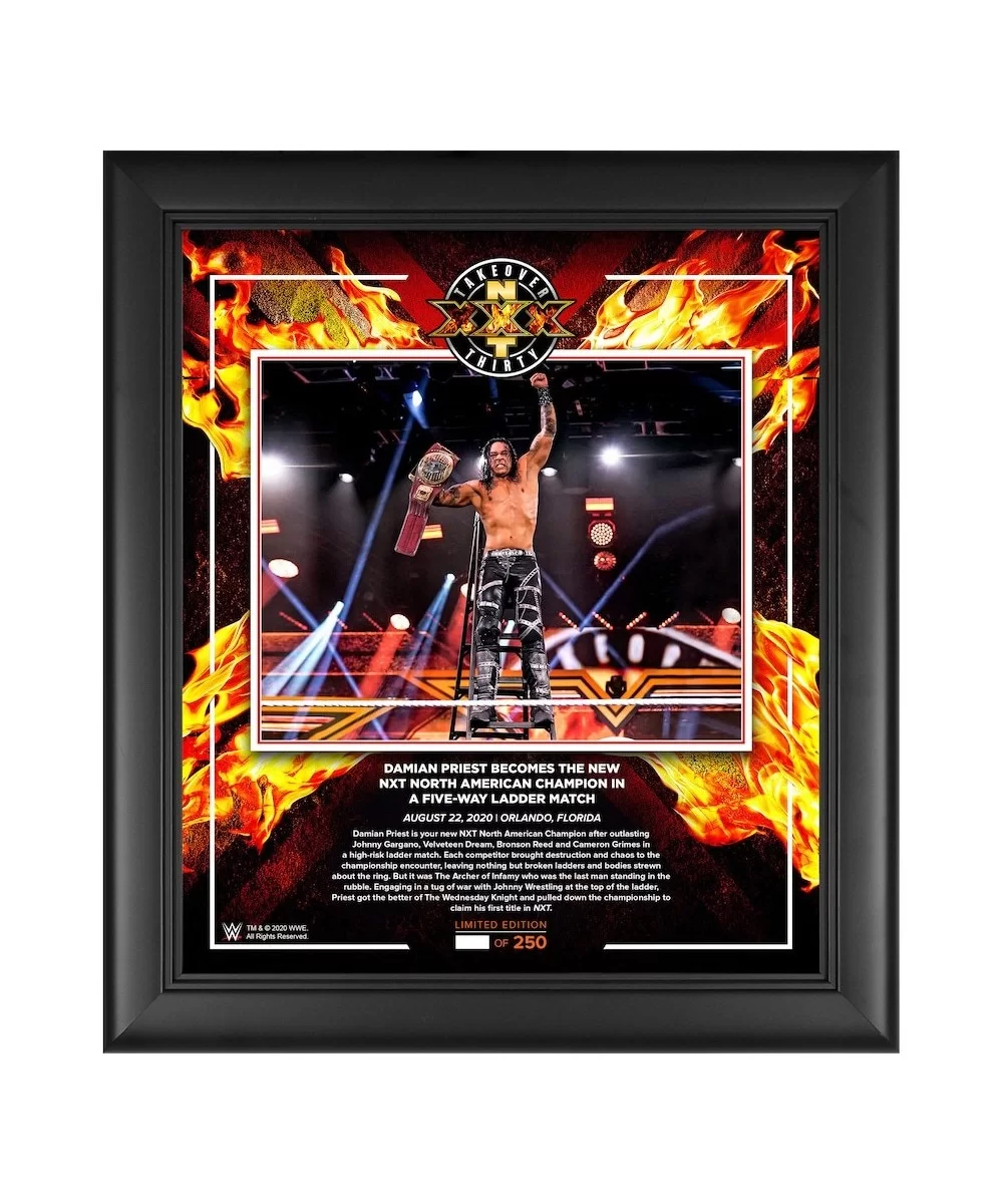 Damian Priest WWE Framed 15" x 17" 2020 NXT TakeOver: XXX Collage - Limited Edition of 250 $25.76 Home & Office